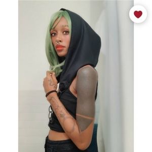 Black Hood with Black Chain